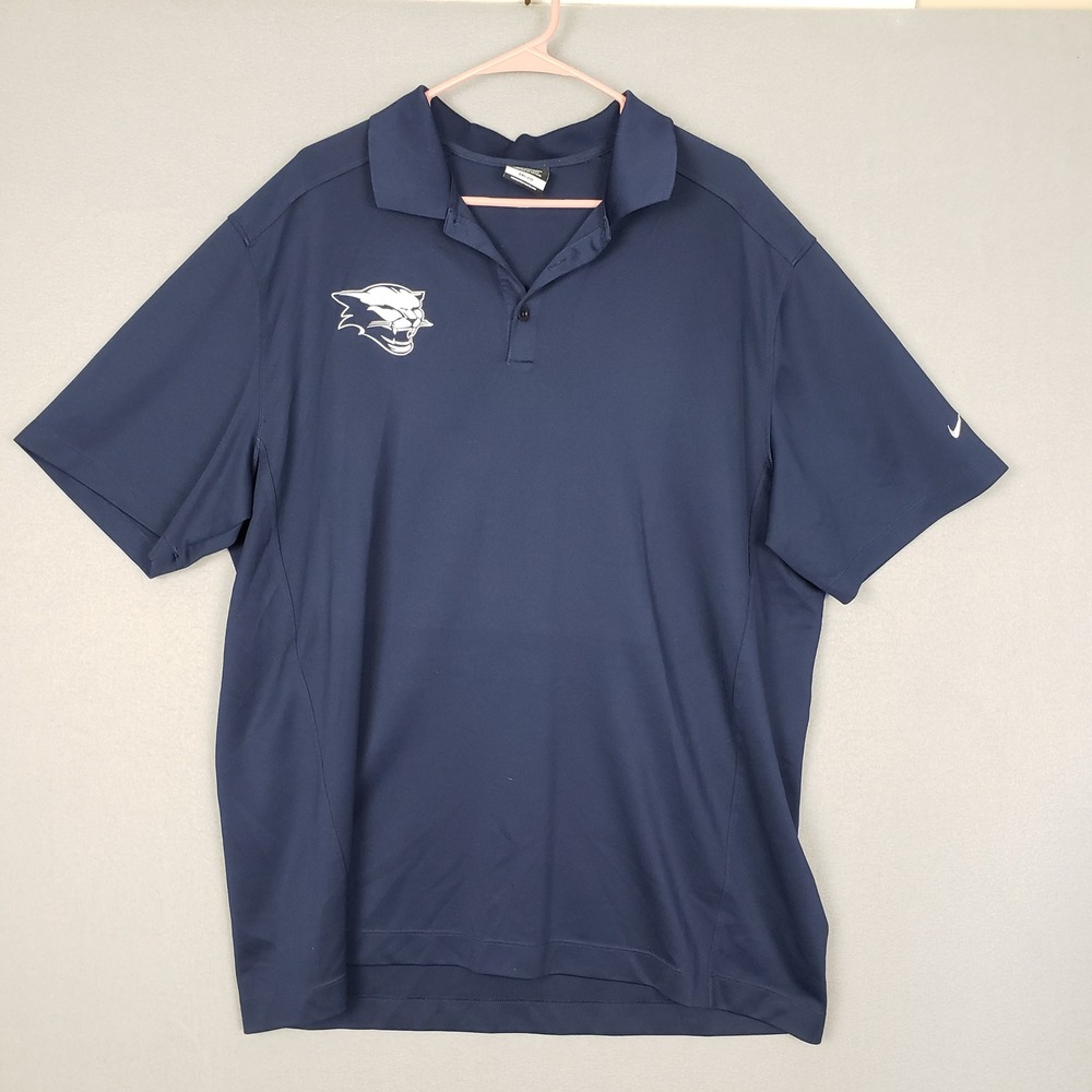 Nike Golf Size XXL Navy Blue Polo Shirt Canby High School Cougars Embroidered‎
